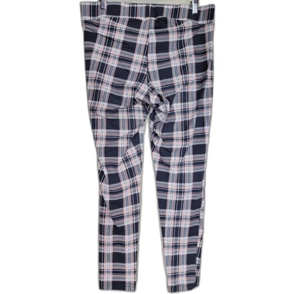 Torrid Plaid Pink & Black Leggings - sz 1 - Picture 2 of 5